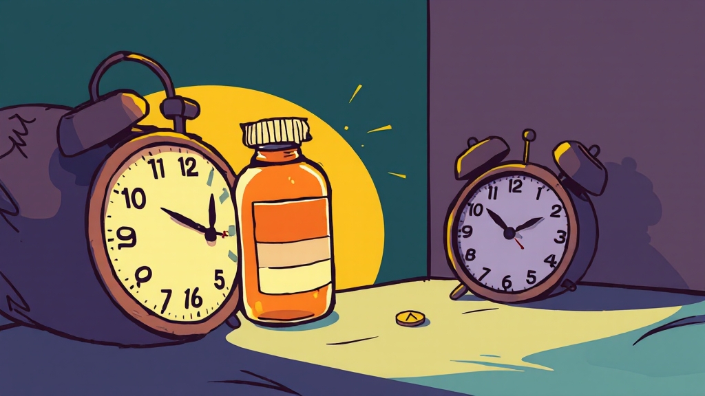 멜라토닌 부작용 (cartoon 스타일)