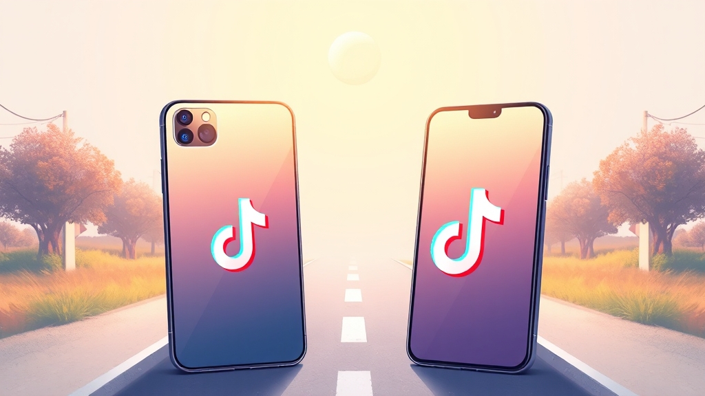 틱톡 라이트 vs 틱톡: 무엇이 다를까? (illustration 스타일)