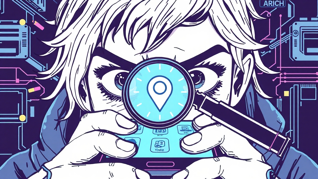 위치추적, 나도 모르게 당하고 있을까? (illustration 스타일)