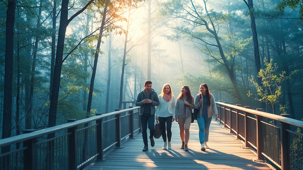 항노화힐링랜드 시설 안내 (watercolor 스타일)