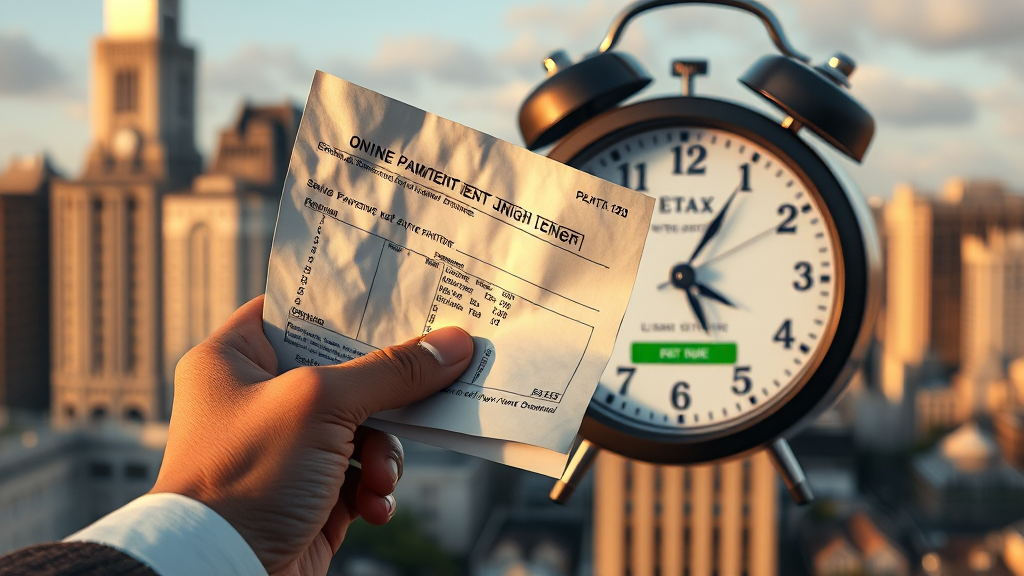 납부 절차 및 일정 (realistic 스타일)