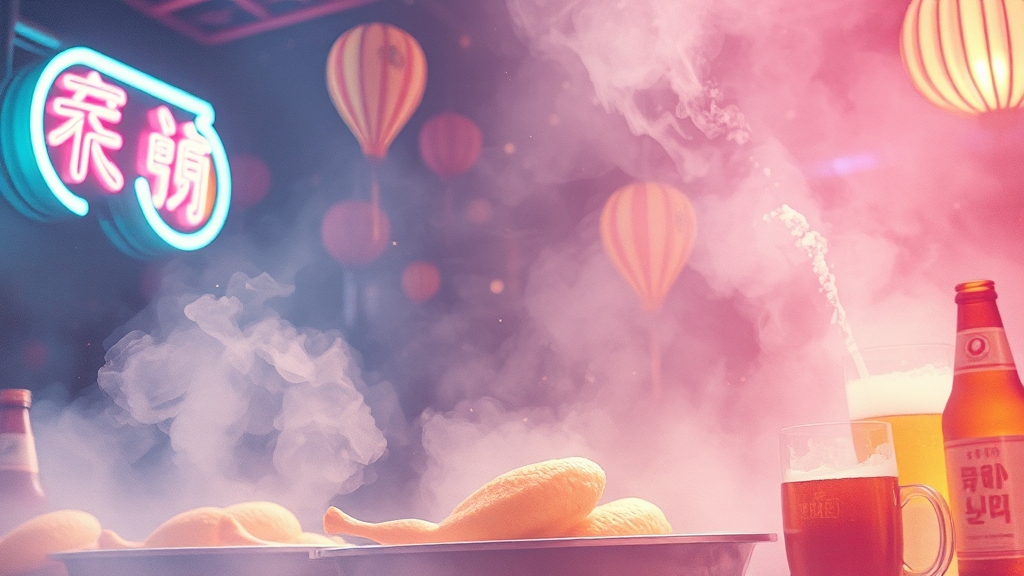 K-치킨 인기, 젠슨 황의 선택 (watercolor 스타일)