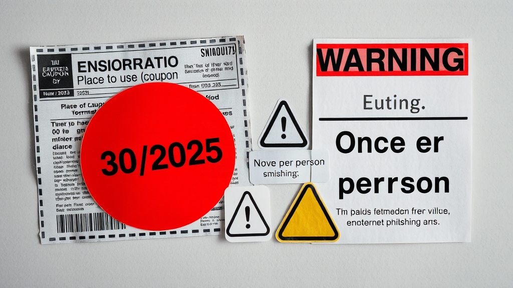 소비쿠폰 사용 시 유의사항 (realistic 스타일)