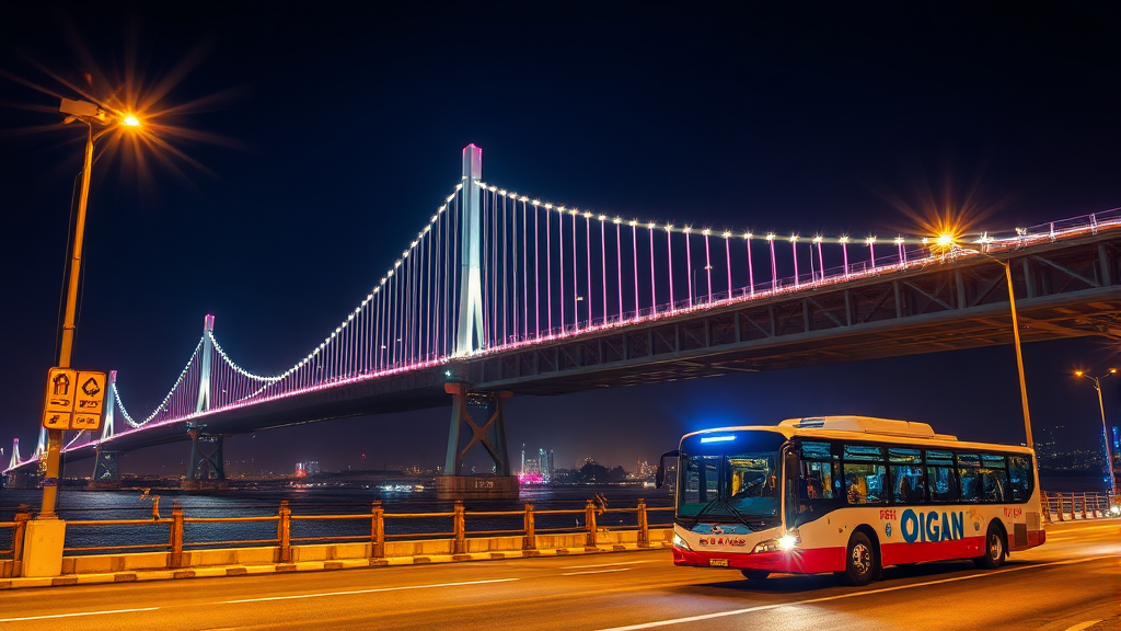 야경투어 안내 (realistic 스타일)