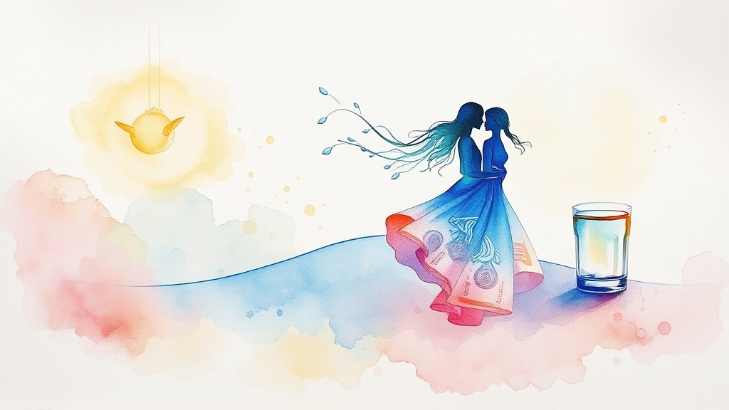 신용점수, 왜 중요할까요? (watercolor 스타일)