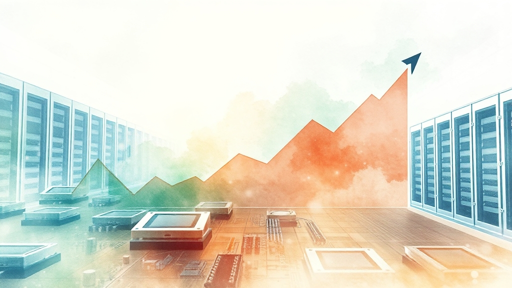 주가 상승, 왜? (watercolor 스타일)