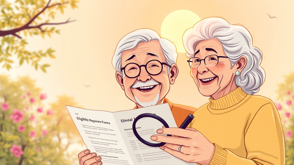 수급 자격 핵심 요건 (illustration 스타일)