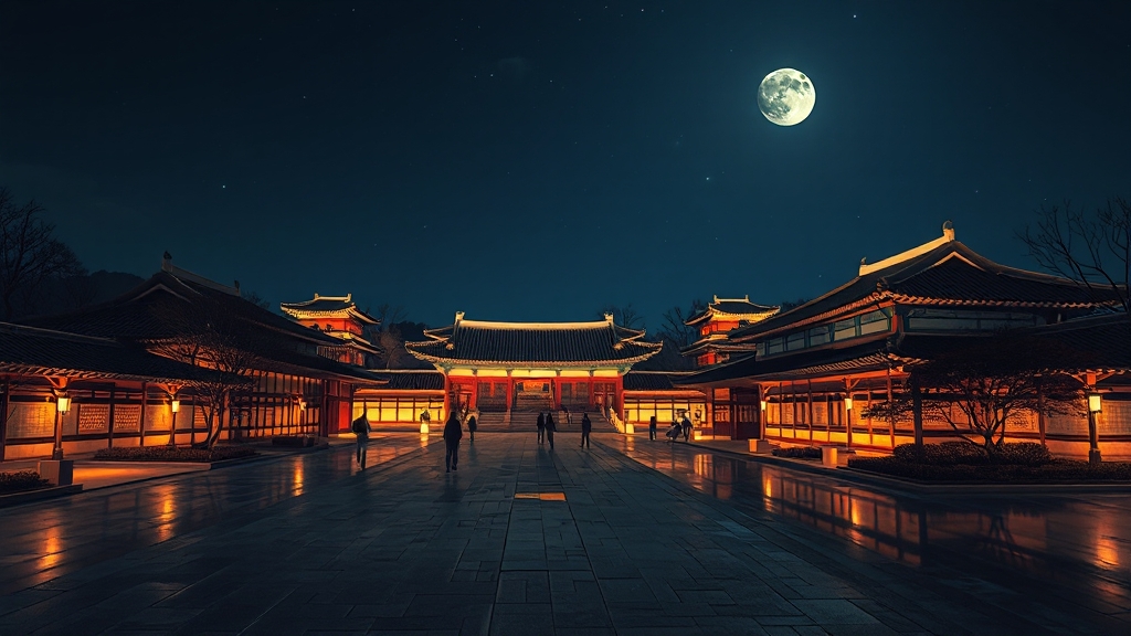 창경궁 야간개장 코스 추천 (realistic 스타일)