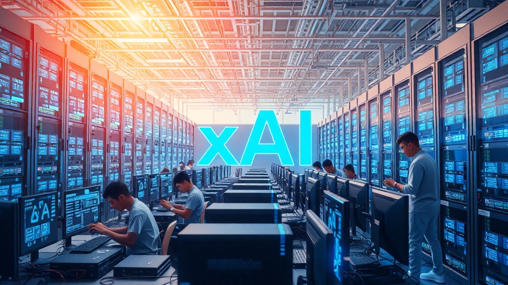 xAI의 개발 전략: 투자와 자원 확보 (realistic 스타일)