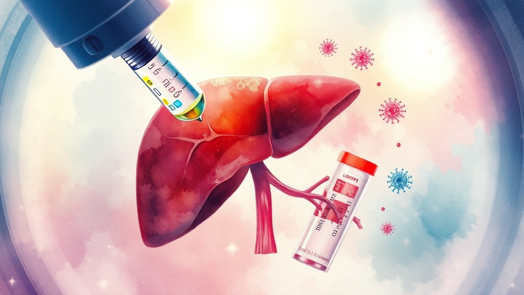 급성간염 진단 방법과 과정 (watercolor 스타일)