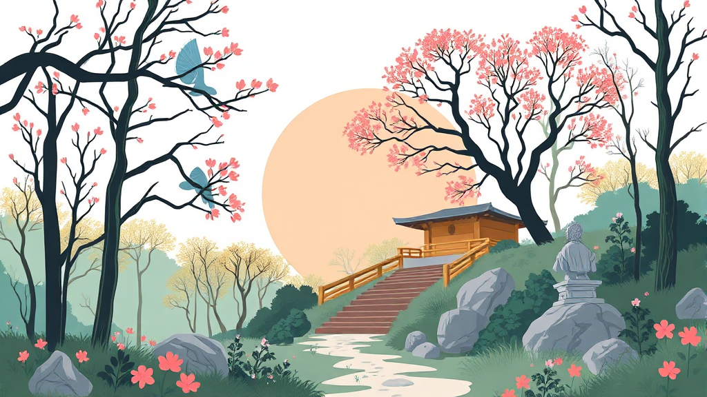 화담숲 방문 전 필수 체크리스트 (illustration 스타일)