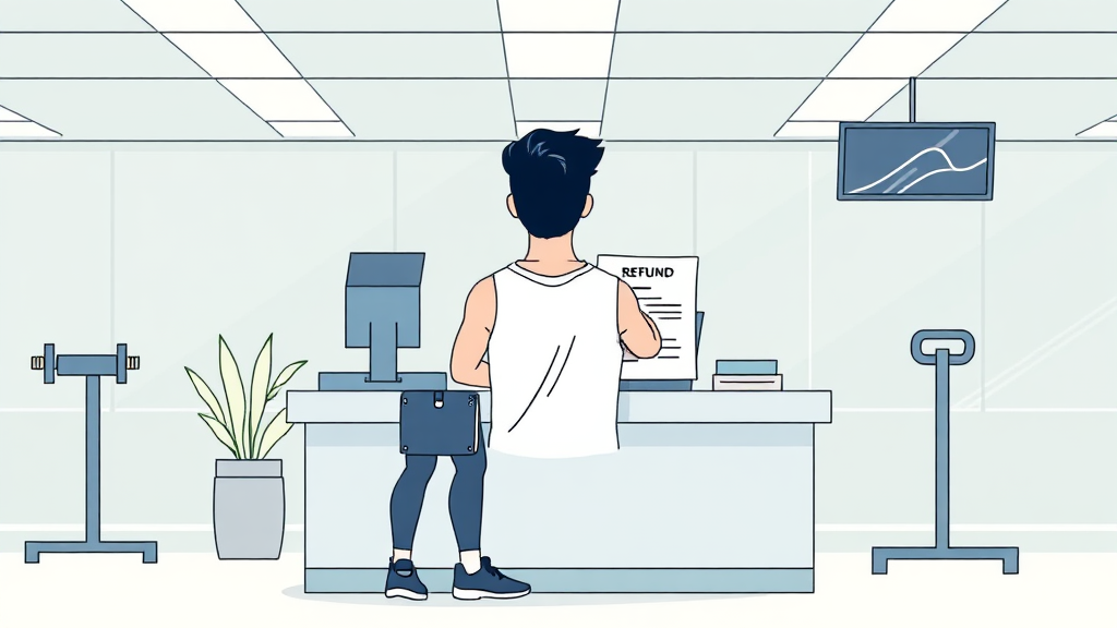 헬스장 환불 기본 원칙 (illustration 스타일)
