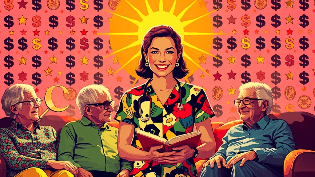 요양보호사, 미래는 밝을까요? (popart 스타일)