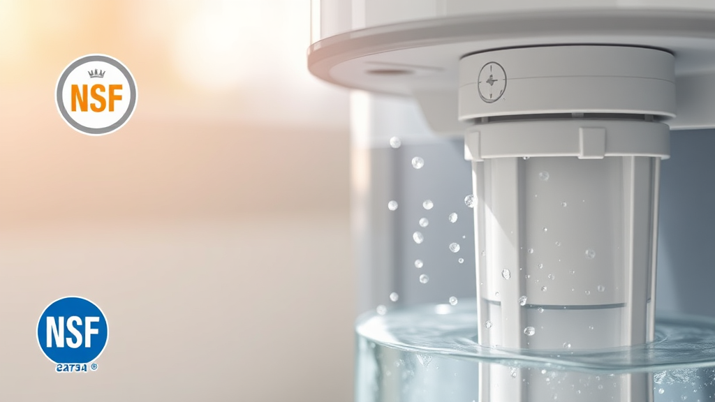 NSF 인증 필터 시스템 상세 분석 (realistic 스타일)