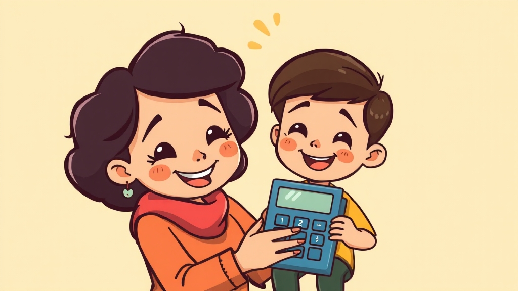 양육비 산정기준표란? (cartoon 스타일)