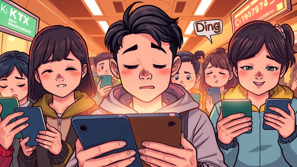 예매 성공 꿀팁 (cartoon 스타일)