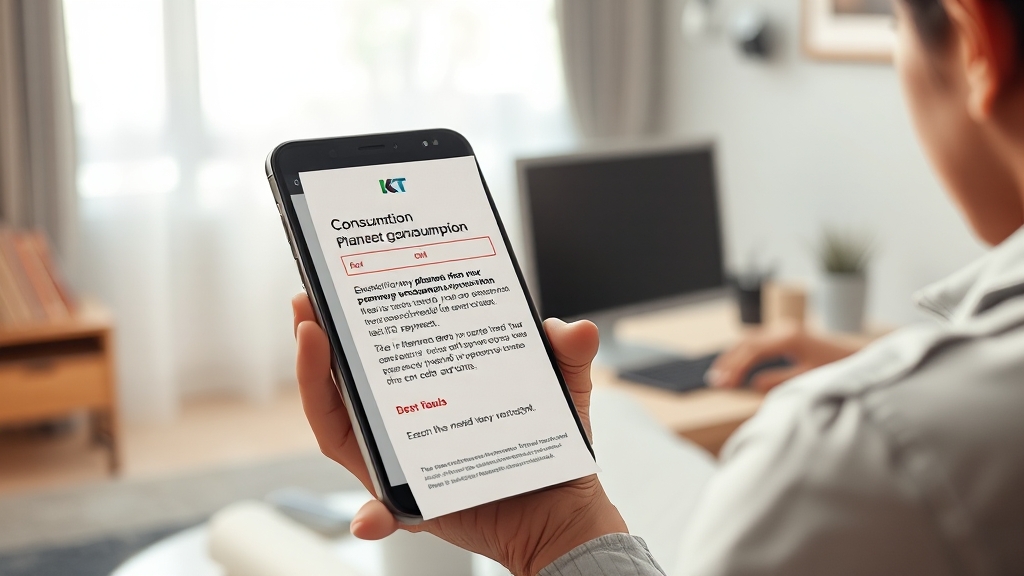 KT 소액결제 유의사항 (realistic 스타일)