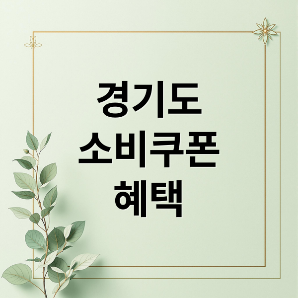 경기도
소비쿠폰
혜택 (경기도 민생회복 소비쿠폰 신청방법, 사용처, 카드로 신청하기)