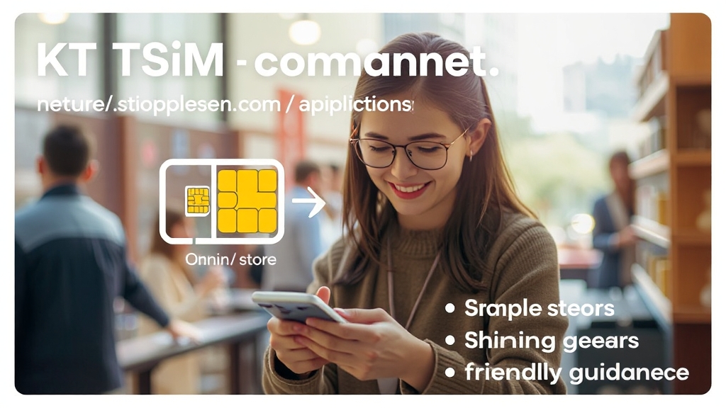 KT 유심 교체 신청 방법 (realistic 스타일)