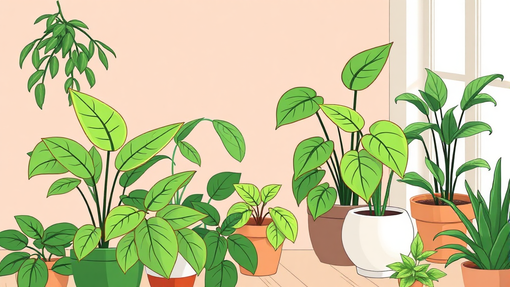 반려식물 시장 현황 (illustration 스타일)