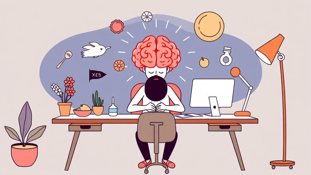 집중력 향상을 위한 과학적인 방법들 (illustration 스타일)