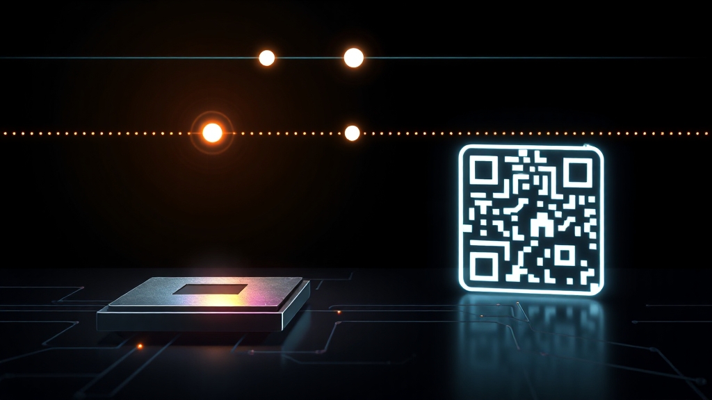 QR/IC 방식 비교 (illustration 스타일)