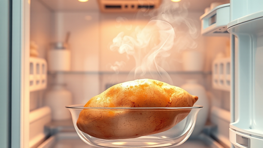 삶은 고구마, 이렇게 보관하세요 (watercolor 스타일)