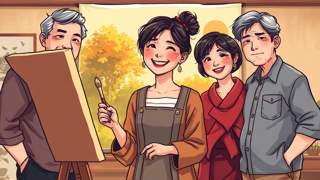 장애를 넘어선 성공과 영향 (cartoon 스타일)