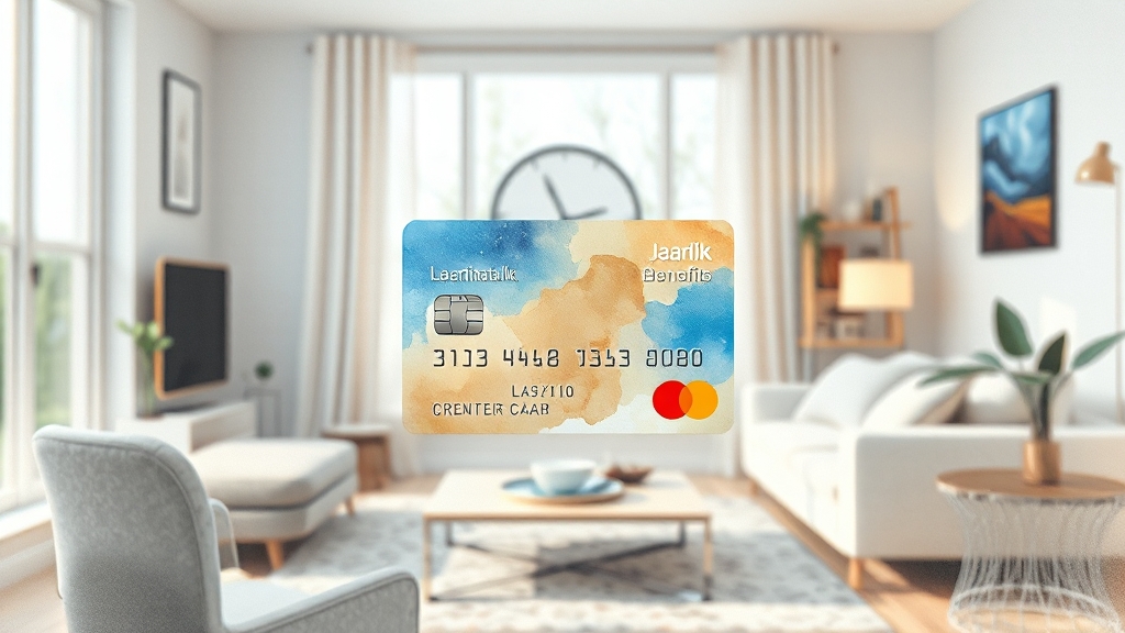 자리톡, 월세 카드결제란? (watercolor 스타일)