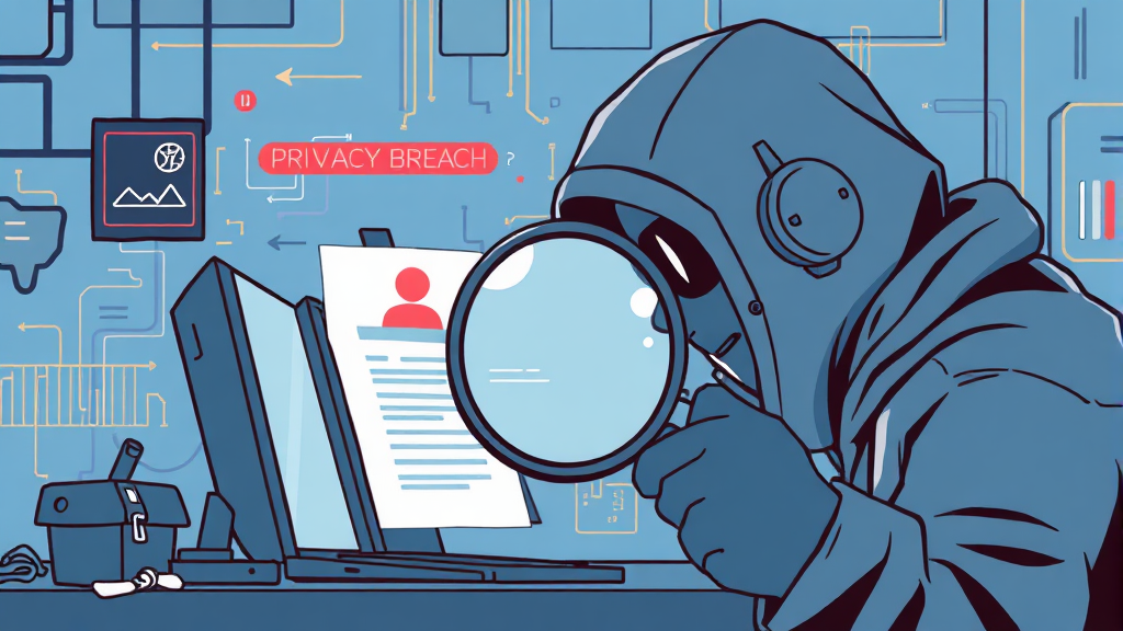 개인정보 유출, 확인 및 대응 (illustration 스타일)
