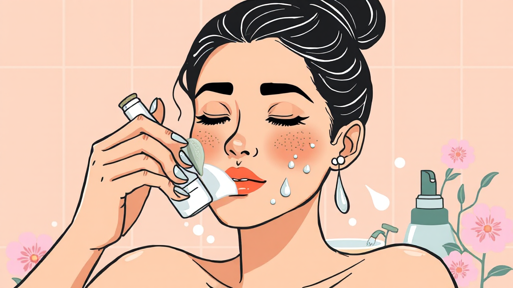 보습제 사용법 및 습관 (illustration 스타일)