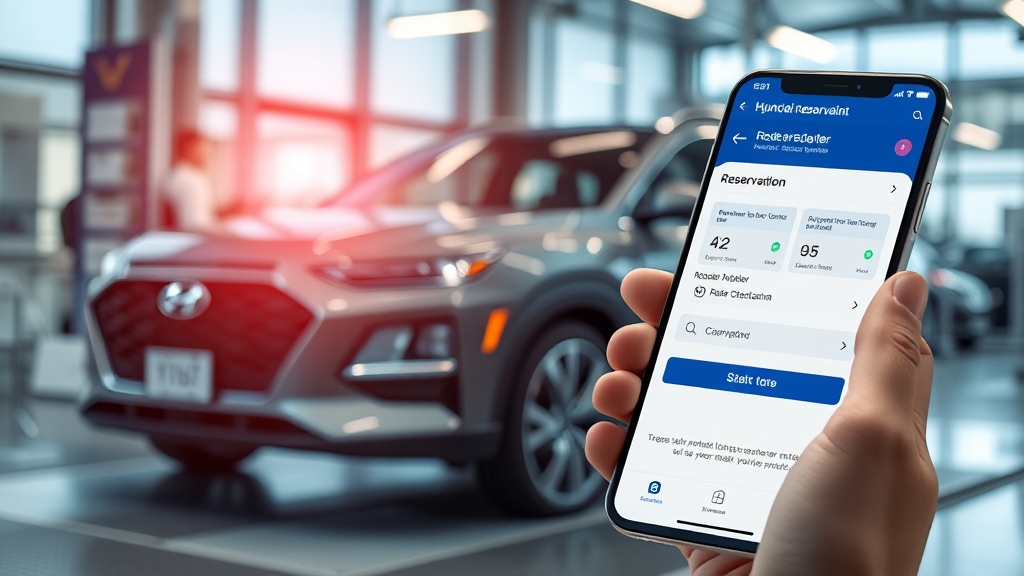 서비스센터 예약, 이렇게 쉬웠어? (realistic 스타일)