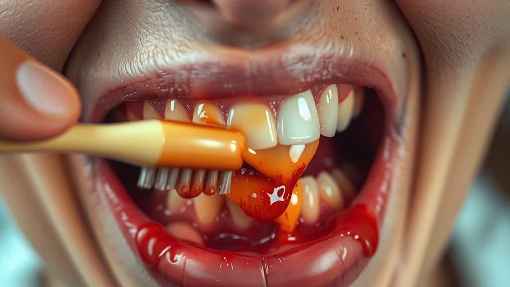 치은염의 흔한 증상 (realistic 스타일)