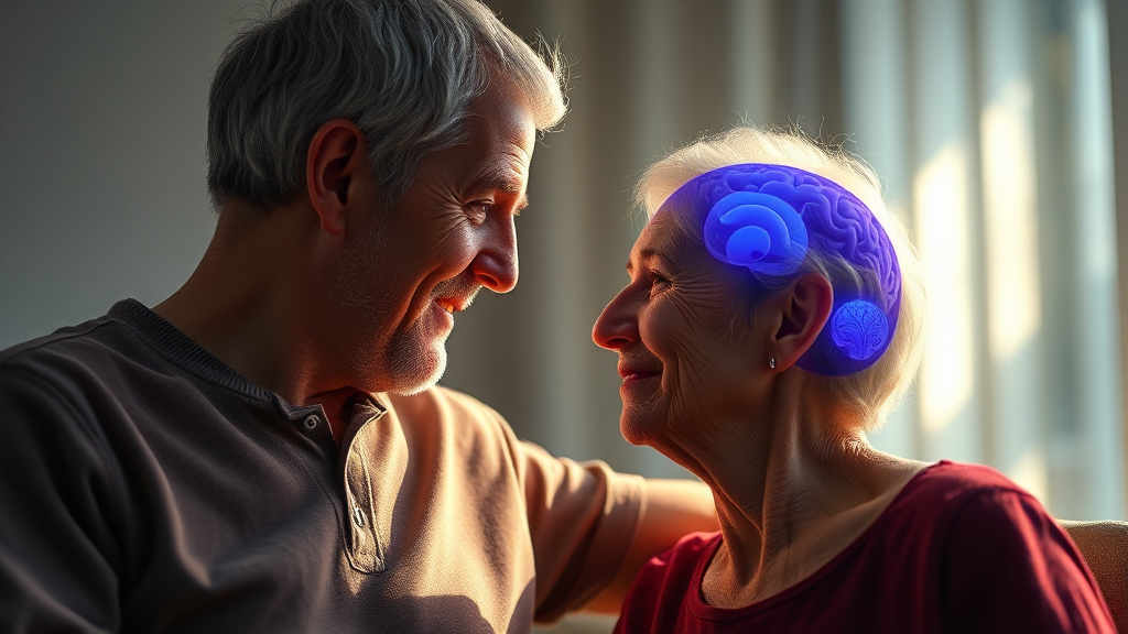 나이가 들수록 중요해지는 생체 시계 관리: 노화와 치매의 관계 (realistic 스타일)