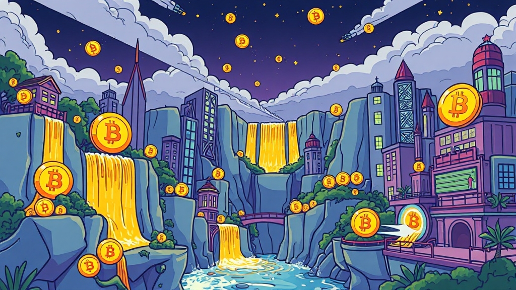 비트코인 가격 전망 (cartoon 스타일)