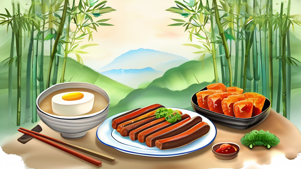 죽녹원 주변 맛집 및 추천 메뉴 탐방 (watercolor 스타일)