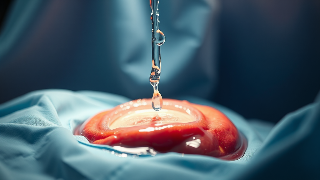 수술 부위 청결 유지 관리 (realistic 스타일)