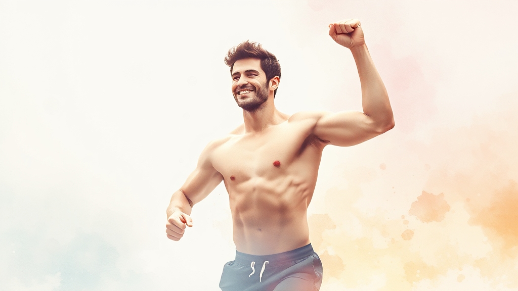 남성에게 필요한 영양소 (watercolor 스타일)