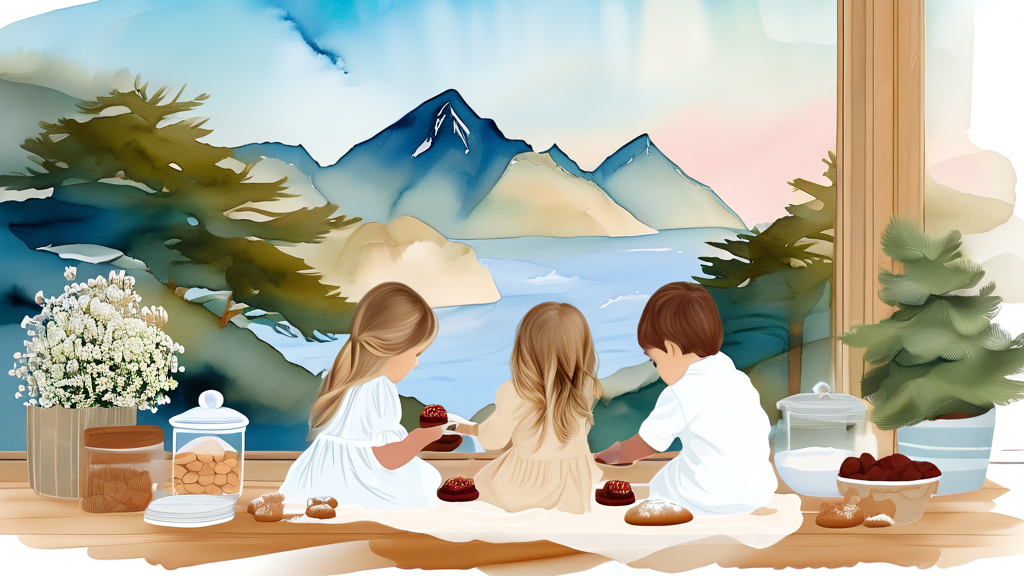 속초 여행의 달콤한 추억, 과자의 성에서 만들기 (watercolor 스타일)