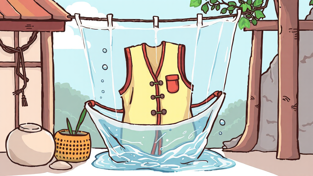 세탁 및 관리 방법 (cartoon 스타일)