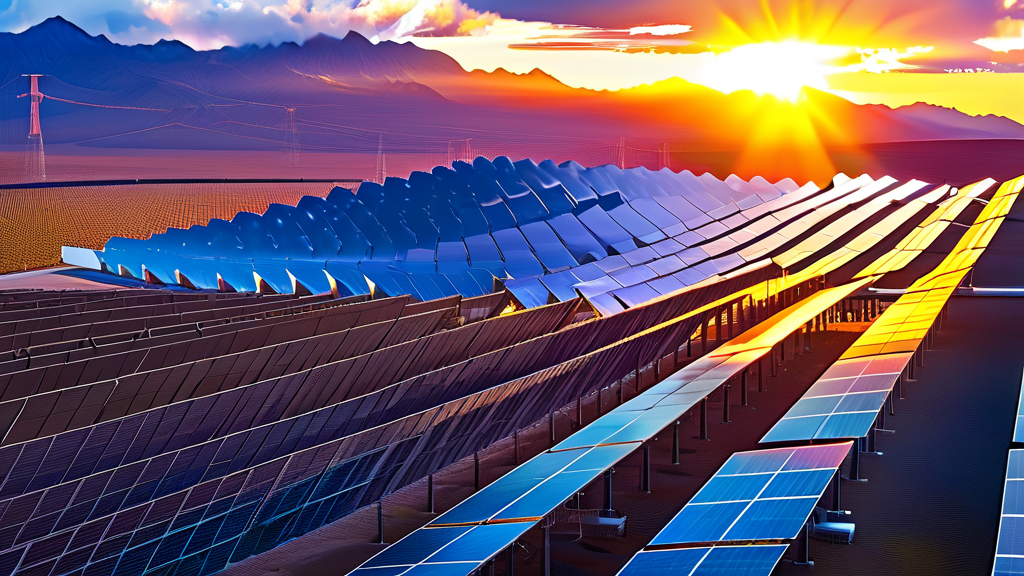 태양광 산업 현황 및 전망 (realistic 스타일)