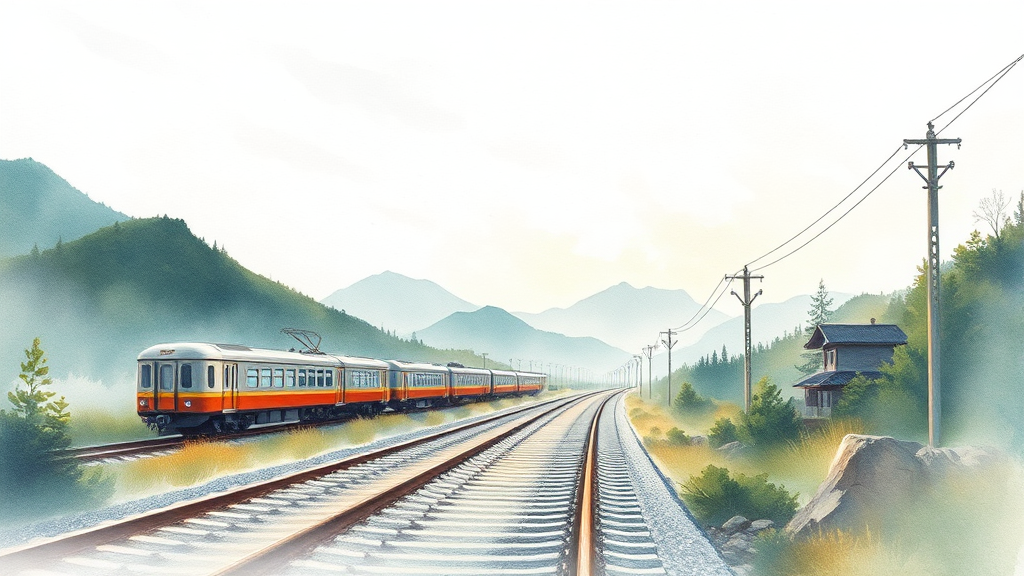 나만의 남도 기차 둘레길 코스 계획하기 (watercolor 스타일)