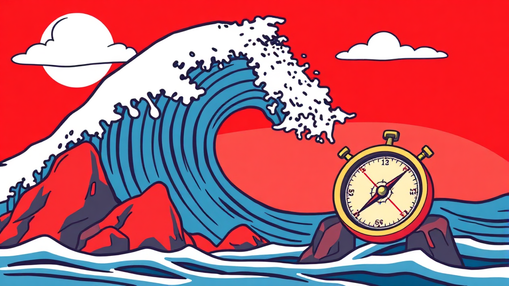 리스크 요인 & 투자 주의사항 (cartoon 스타일)