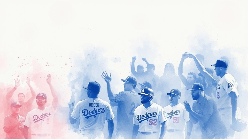 다저스, NLCS 진출 과정 (watercolor 스타일)