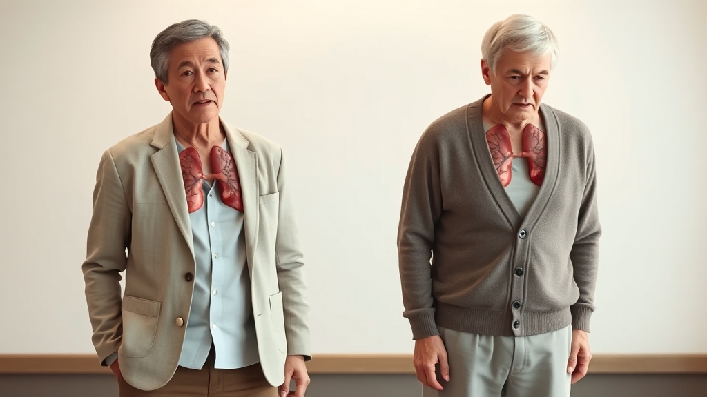 기관지염 주요 증상과 초기 신호 (realistic 스타일)