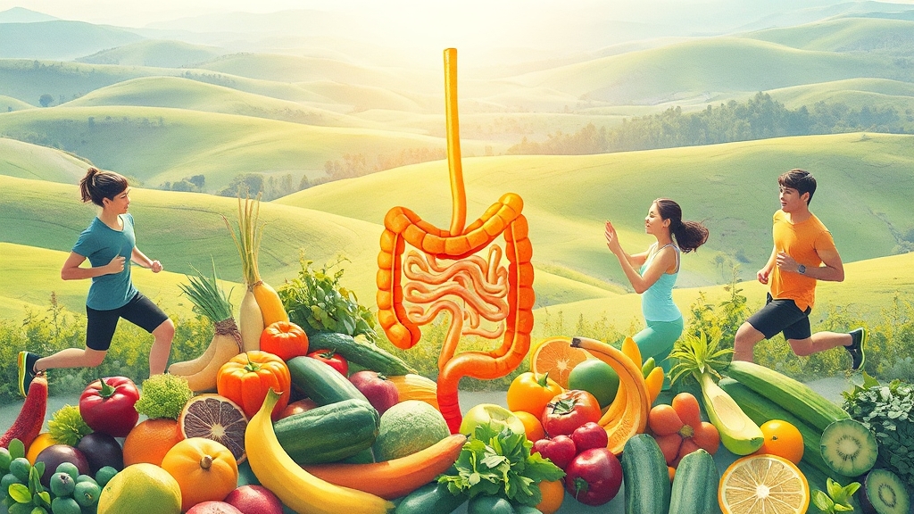 대장암 위험 요인과 예방 (illustration 스타일)