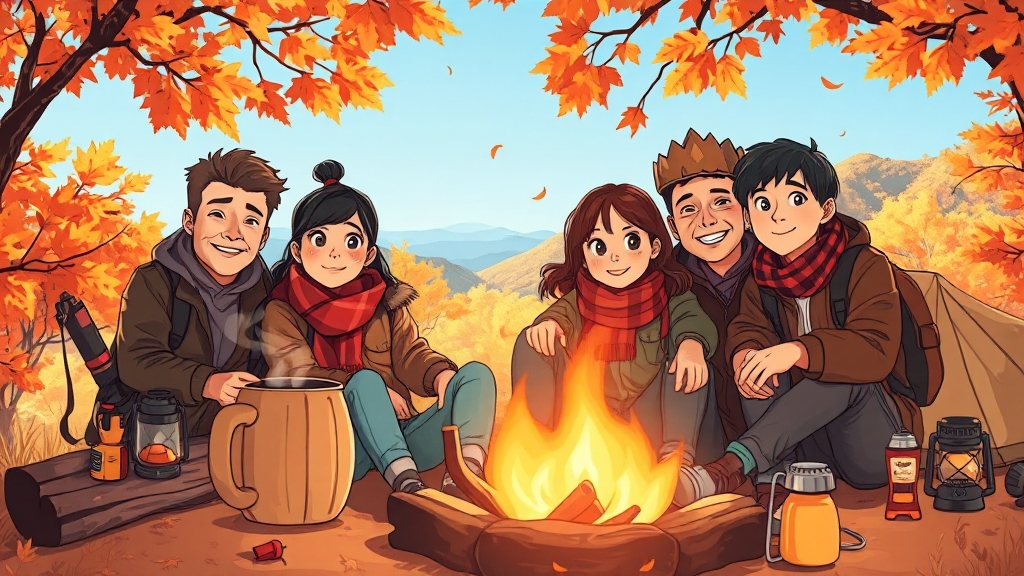 가을 여행 추천 (cartoon 스타일)