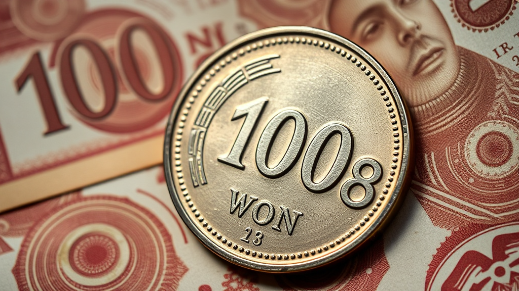 100원 희귀 동전 가치 결정 요인 (realistic 스타일)