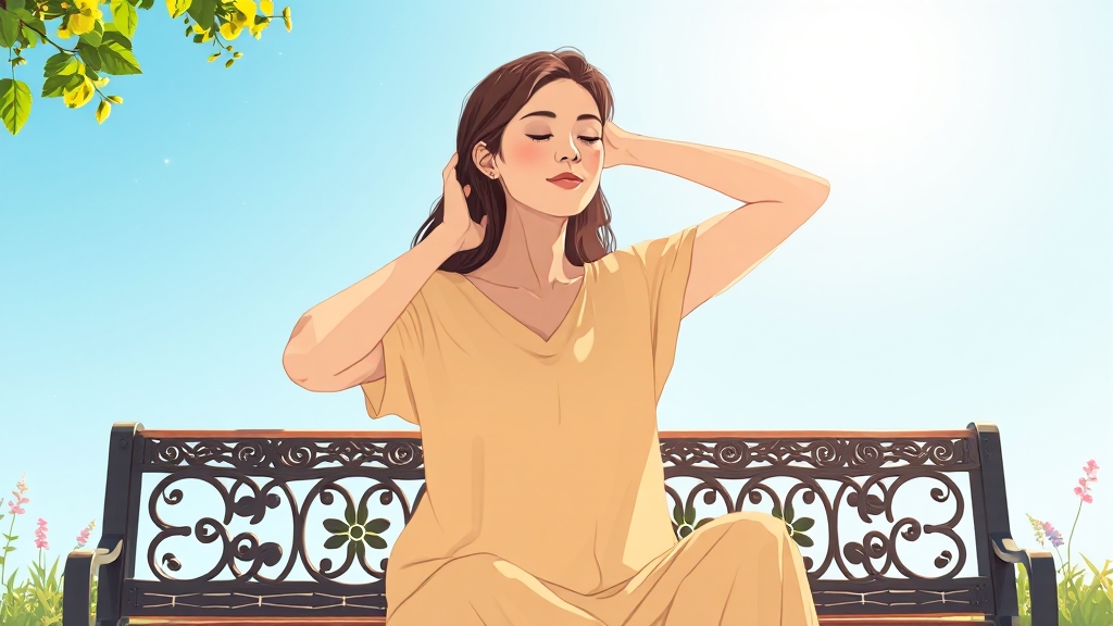 눈꺼풀 떨림 완화, 운동과 스트레칭 (illustration 스타일)