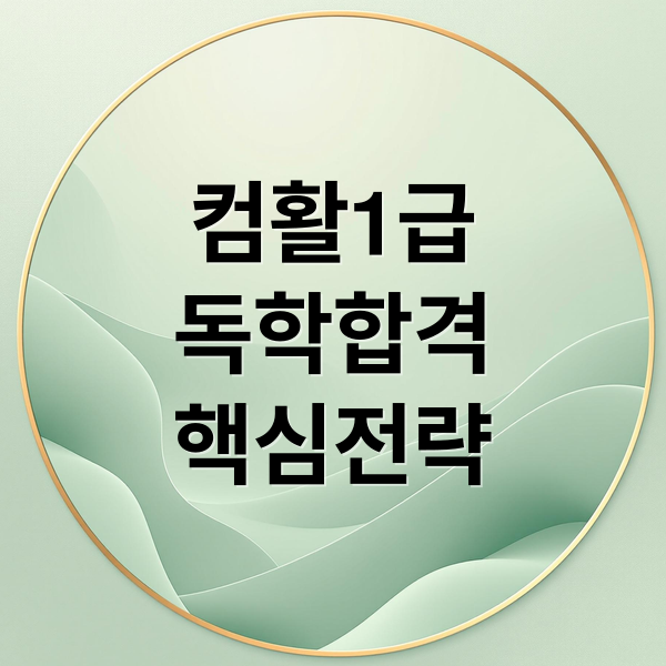 컴활1급
독학합격
핵심전략 (컴활 1급 필기)